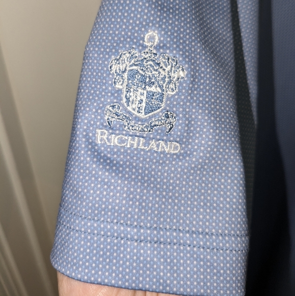 Peter Millar Men’s Large Short Sleeve Light Blue Polo Poly/Spandex LIKE NEW! - Picture 7 of 13